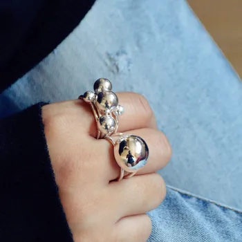 

Globe Ring Female Index Finger Korean Edition Rejuvenation Chaozhou Personality Student Ring Valentine's Day Gift