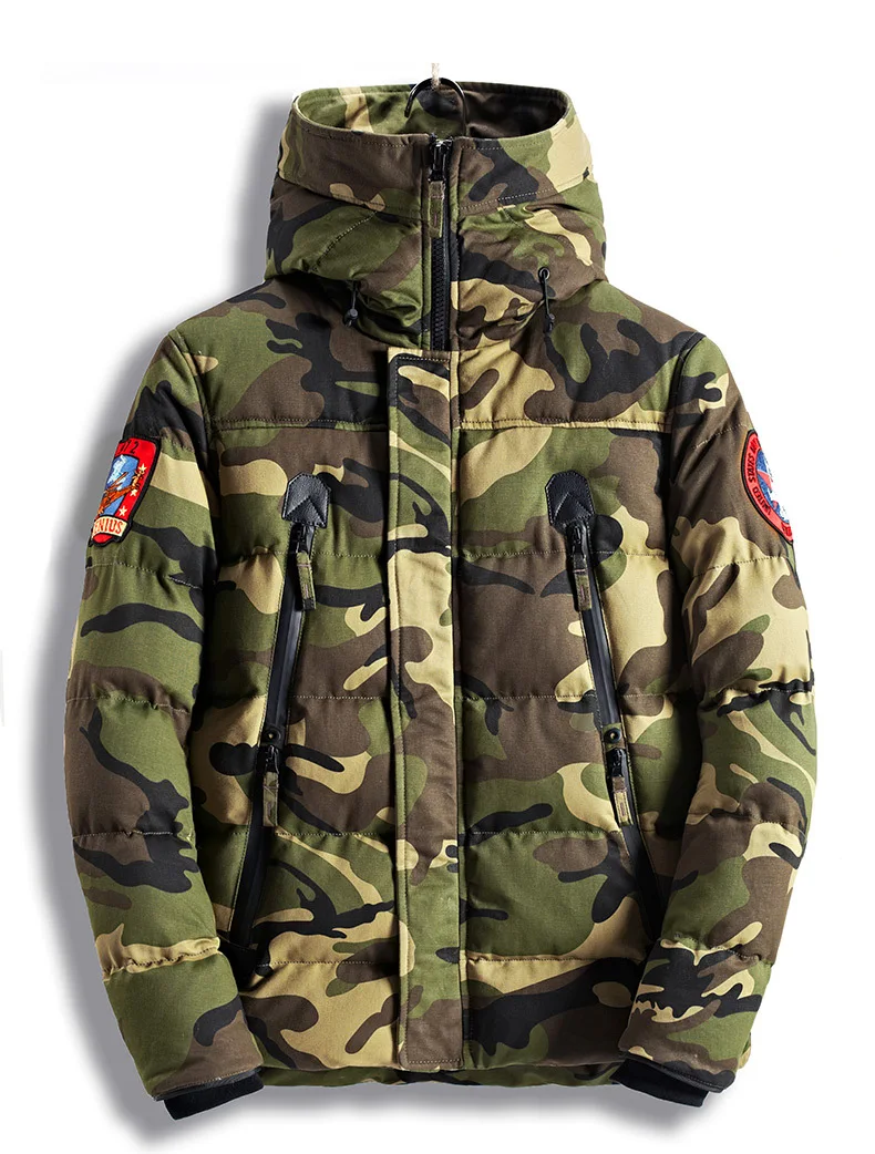 Hot Sale Winter Jacket Men Thicken Cotton Camouflage Parka Hiphop Chaquetas Hombre Mens Casual Streetwear Outerwear Hooded Coats fur parka