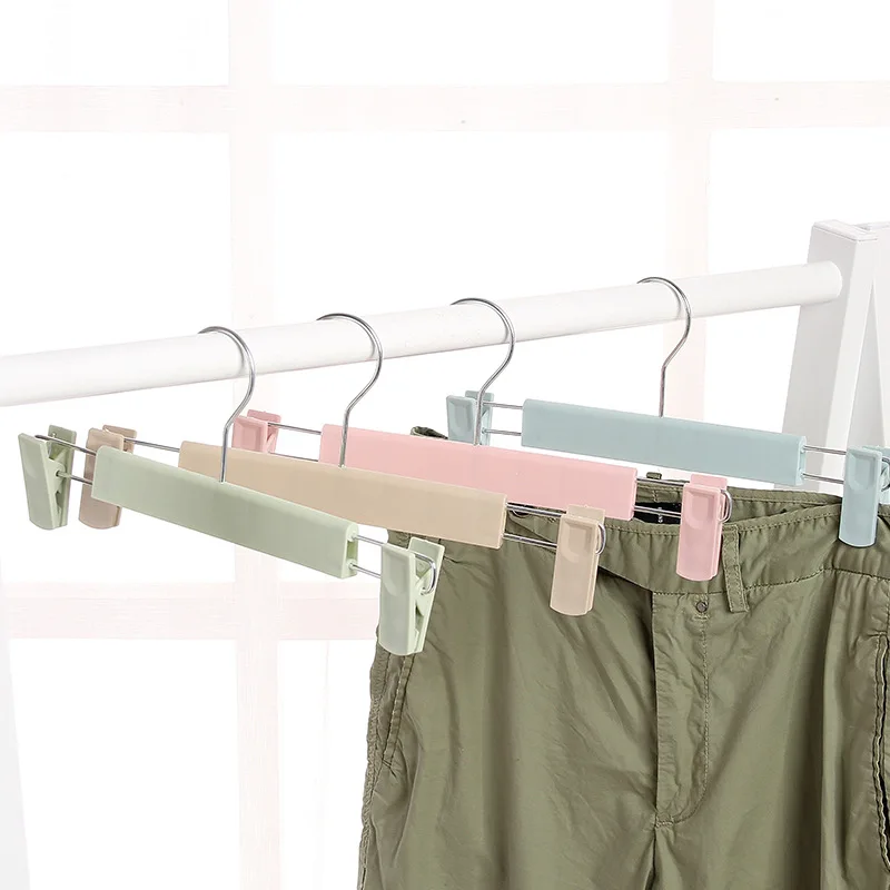 

Creative Adjustable Plastic Hangers and Clips Clothes Skirts Hangers Hangers Multi-functional Clothes Dress Clothes Hangers