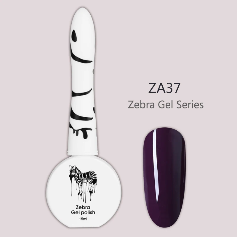Гель лак ELSA Зебра 15 мл 72 плотных стойких оттенка для маникюра УФ гель на длительный срок - Цвет: ZA37