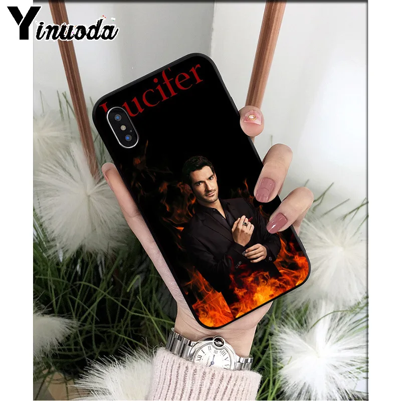 Yinuoda американская ТВ серия Lucifer TPU мягкие Аксессуары для телефонов Чехол для телефона для iPhone 6S 6plus 7plus 8 8Plus X Xs MAX 5 5S XR - Цвет: A6