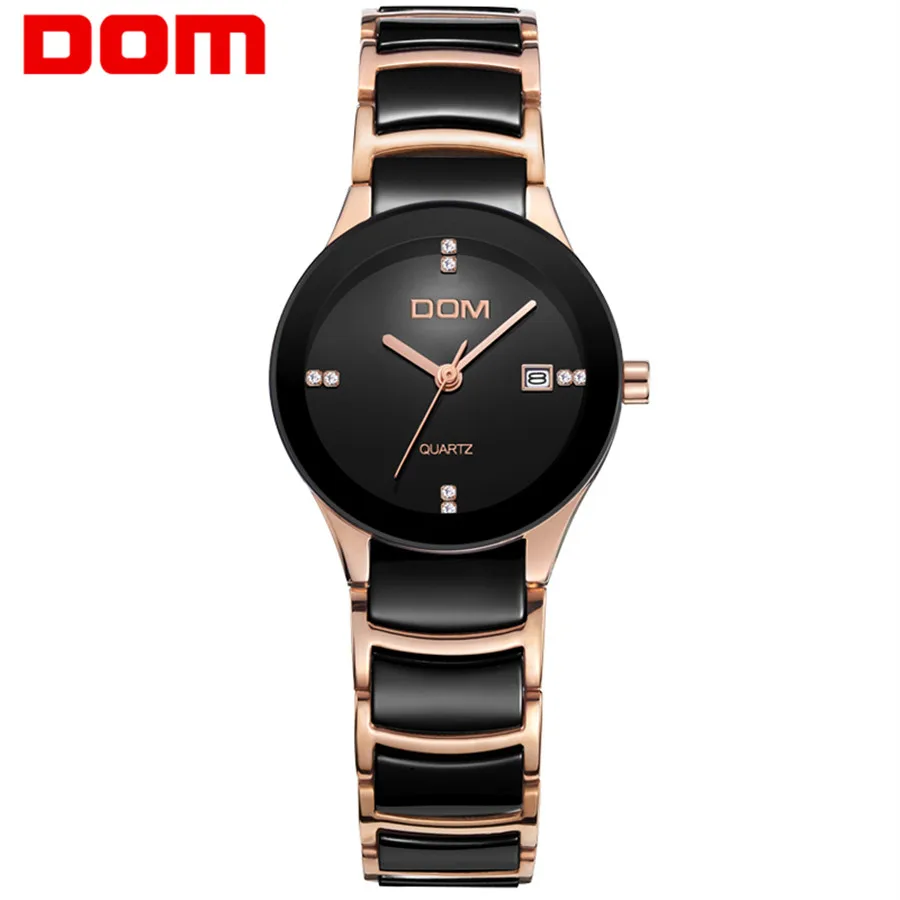 

DOM women watches luxury brand Casual waterproof style quartz ceramic Ladies Watches Clock Female Dress Relogio Feminino 2018