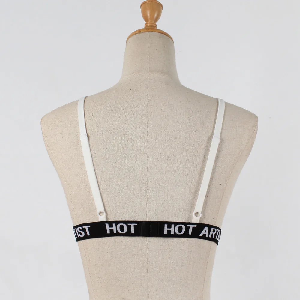 1 шт. летнее женское сексуальное нижнее белье на бретелях пуш ап топ с буквами