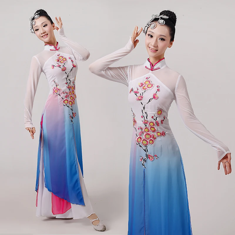 Театральный костюм современный танцевальный костюм Hanfu танцевальный костюм женское танцевальное платье