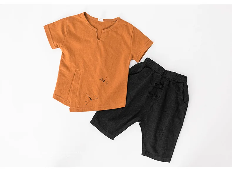 Summer Casual Baby Boy Clothes 2019 Cotton Short Sleeve T-shirt Shorts Kids Suit Korean Children Clothing Set For Boys Two-piece (5)