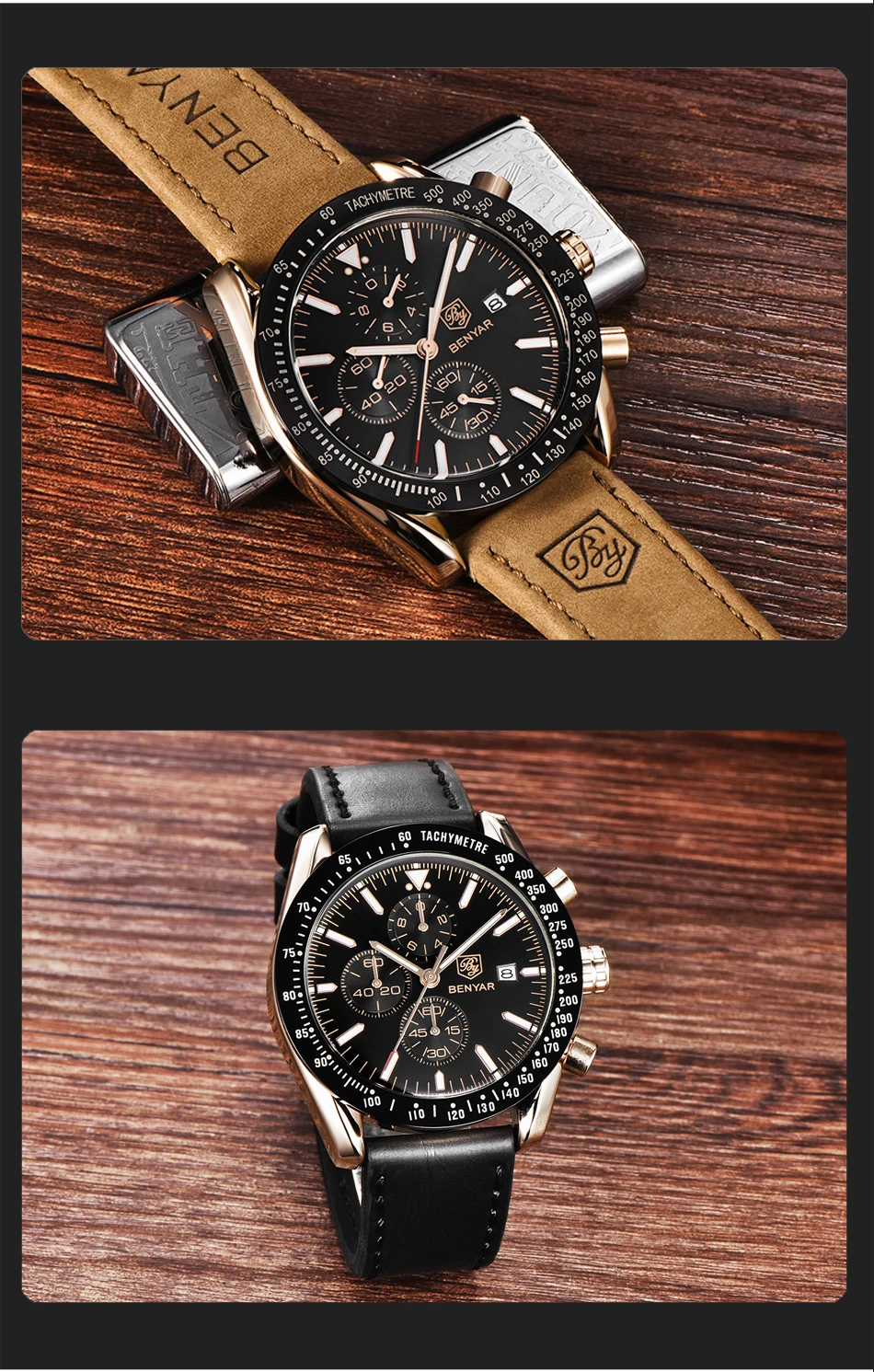 BENYAR мужские s комплект часов бизнес полный стальной кварцевые часы мужские роскошные повседневные водонепроницаемые спортивные часы Relogio Masculino