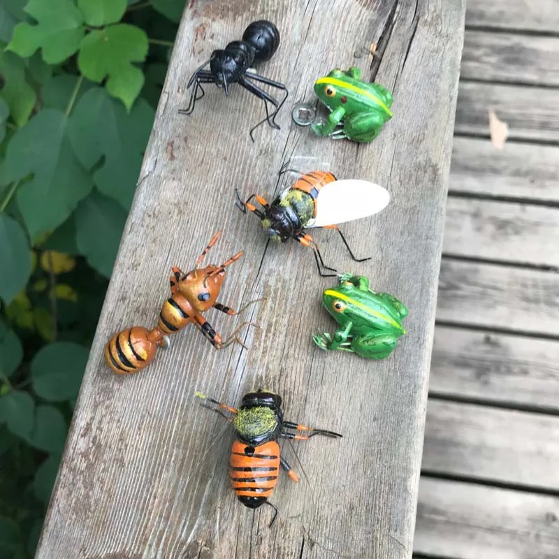 5Pcs Realistic Insect Model Figurine Kids Toy Gift w// Magnet