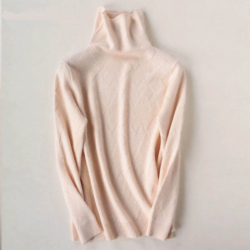 

2019 Cashmere Wool Sweaters for Women Autumn-Winter For Women Pure Cashmere Geometric Knitted Pollover Women Sweater
