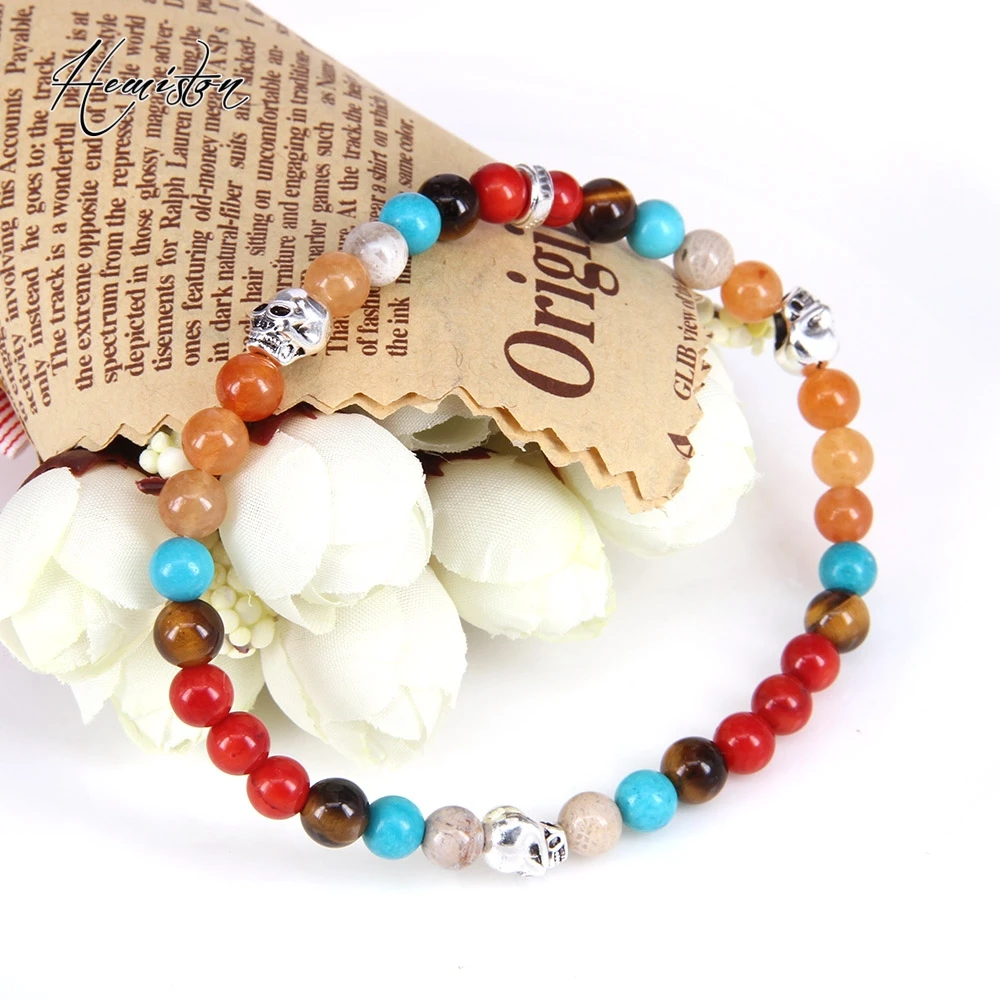 Томас красочный материал микс показывая маленький браслет с черепом из бисера, штамп Glam Jewelry Soul подарок для женщин TS 198