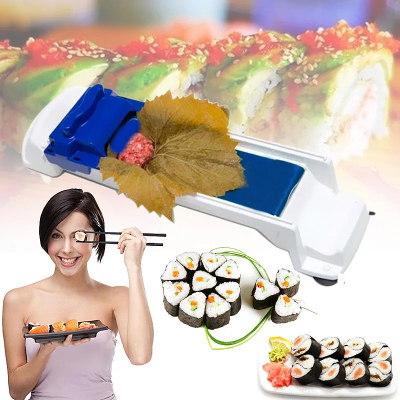 

Kichen Tool Sushi Maker Leaf Roll Rolling Machine Plastic Grape/Cabbage Food Diy Kitchen Rice Mold Gadget Roller