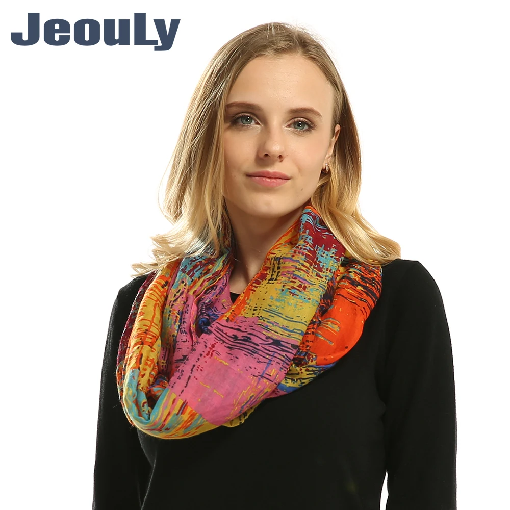 Plaid Print Ring Scarves For Women Tube Lady schal ethnic bohemian Fashion Infinity echarpe Brand Spring  Viscose Hijab Scarf
