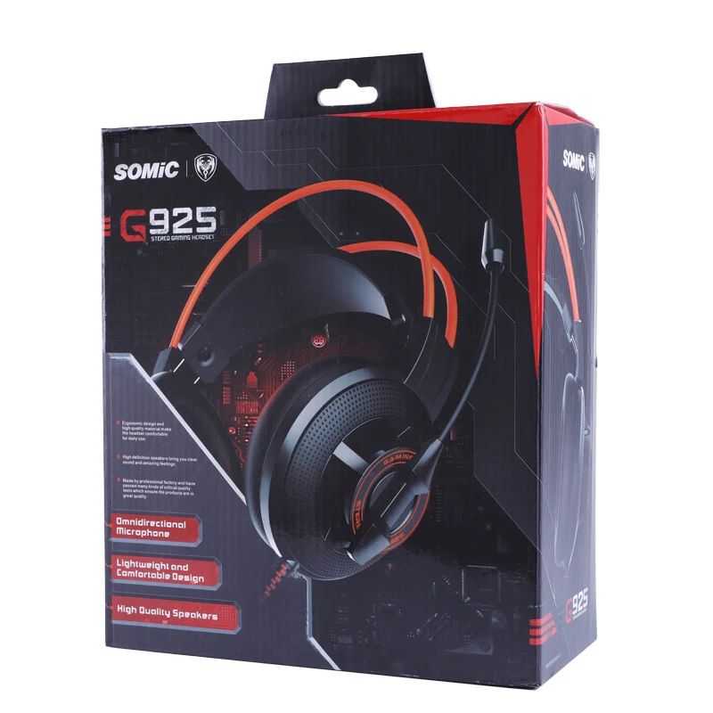 SOMIC G925 игровая гарнитура Super Bass стерео объемный звук Over Ear Игры наушники с