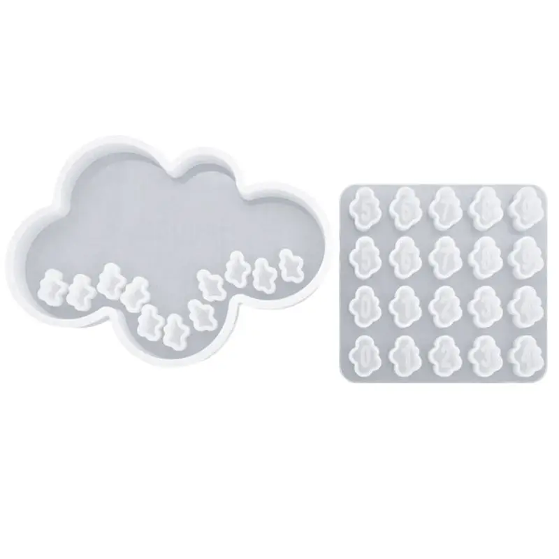 

1 Set Silicone Mold DIY Car Plate Number Cloud Shape Creative Handmade Decoration Cake Molds Crafts Mirror Decoration