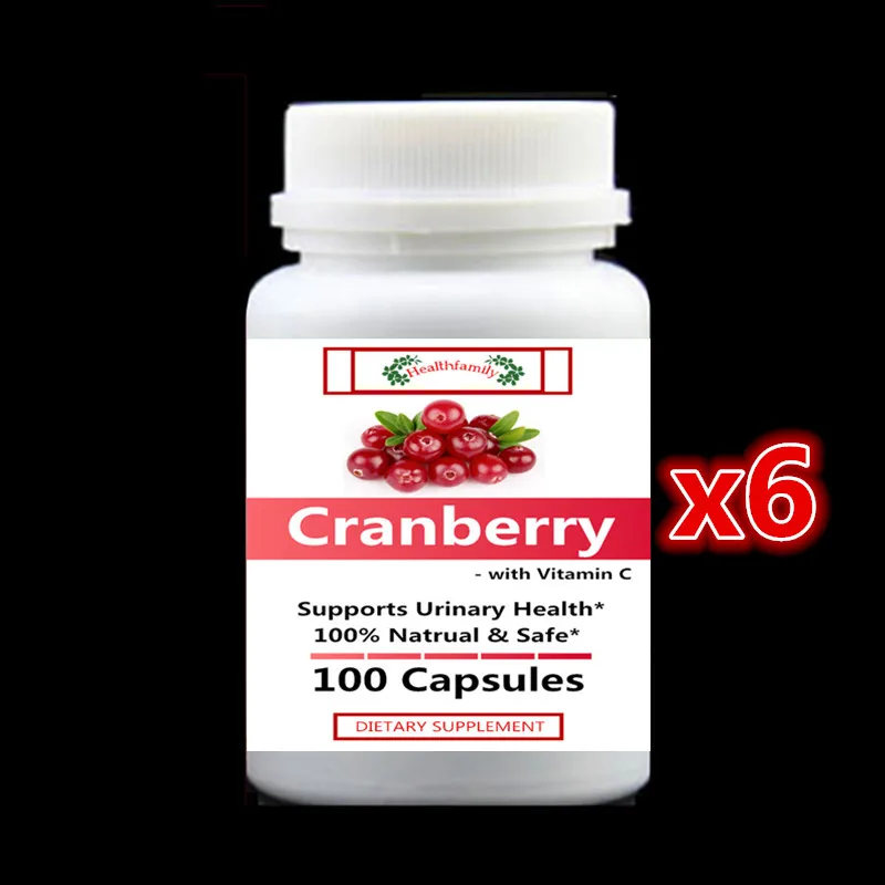 

6 bottle 600pcs, Cranberry Extract with Vitamin C, For Urinary Care & Enhance Immune System For all People