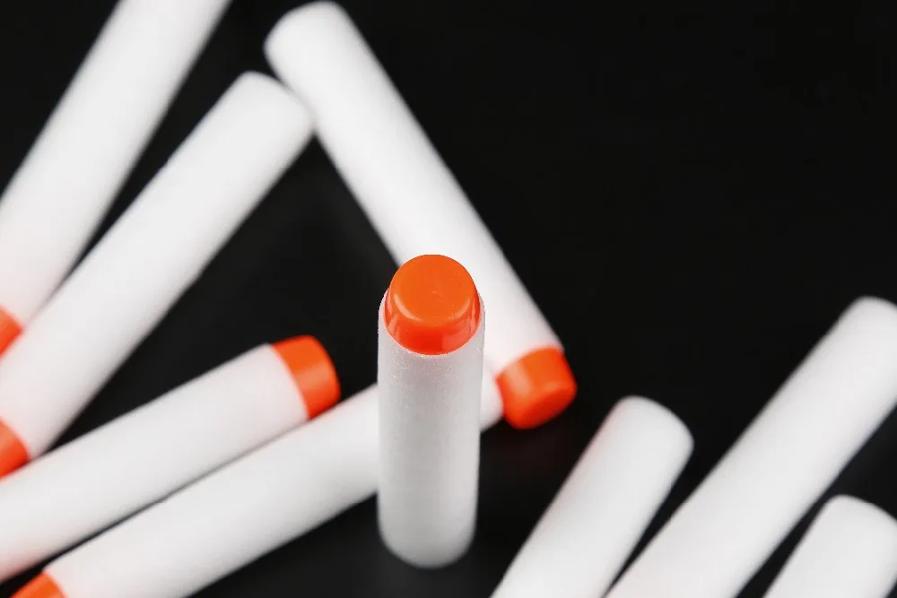 20Pcs Glow Soft Bullet for Nerf Blasters Kids Toy Gun Refill Fluorescent Darts glow in the dark white Luminous