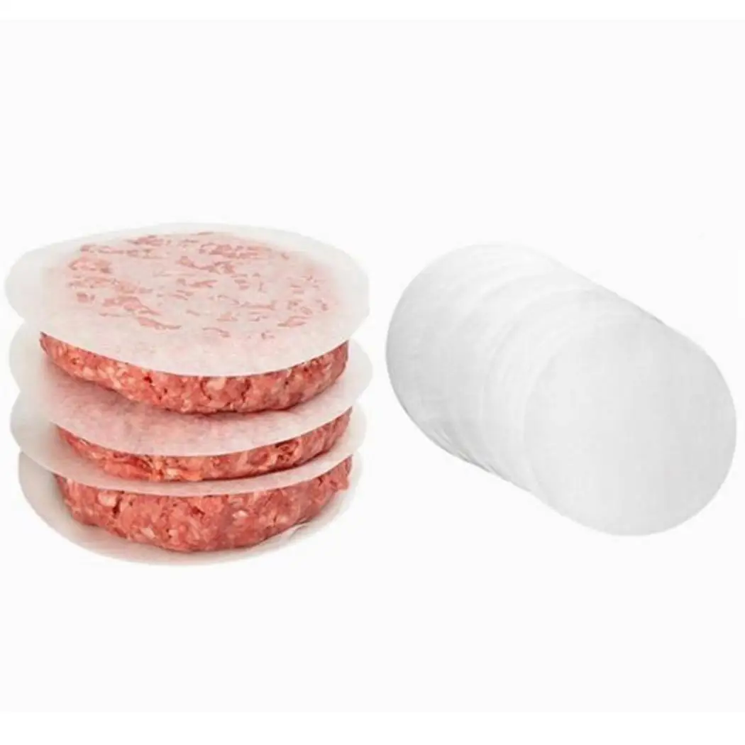 

Kitchen Silicone Oil Paper Round Shape Hamburger Press Meat As Picture Paper