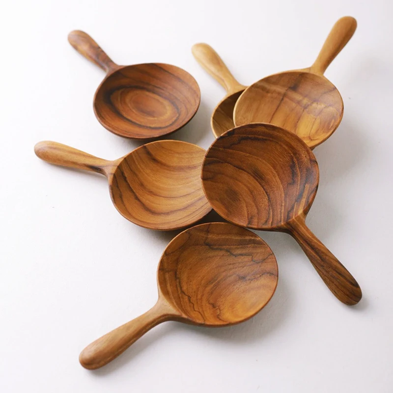 

Handmade Teak Wooden Spoon For Tea/Dessert Children Tableware Kicthen Accessories Quality Spoon for Home/Restaurant