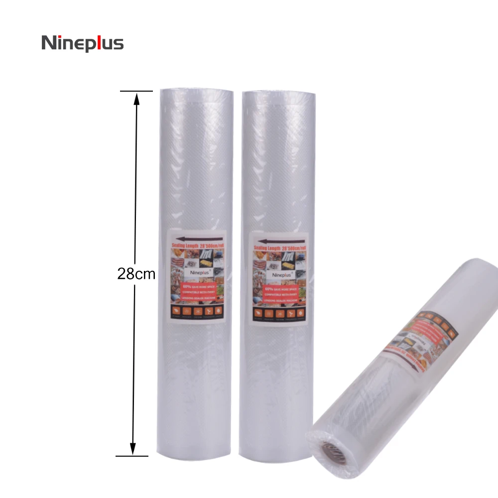 Nineplus 28 см x 500 см/рулон новый вакуумный Термоупаковщик с бесплатной резкой пакеты
