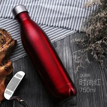 

750ML Insulated Thermos Bottle Steel Vacuum Flask Travel Mug Thermos Water Bottle Car Cup