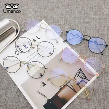 Umanco новые роскошные леденцы Стиль сплав рамка прозрачные обычные очки для женщин мужчин модный дизайн бренд уличная фотография подарок