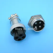 2 компл./лот GX16 4 шпильки мужской и женский Диаметр 16 мм провод Панель разъем GX16-4 круговой разъем авиационный разъем