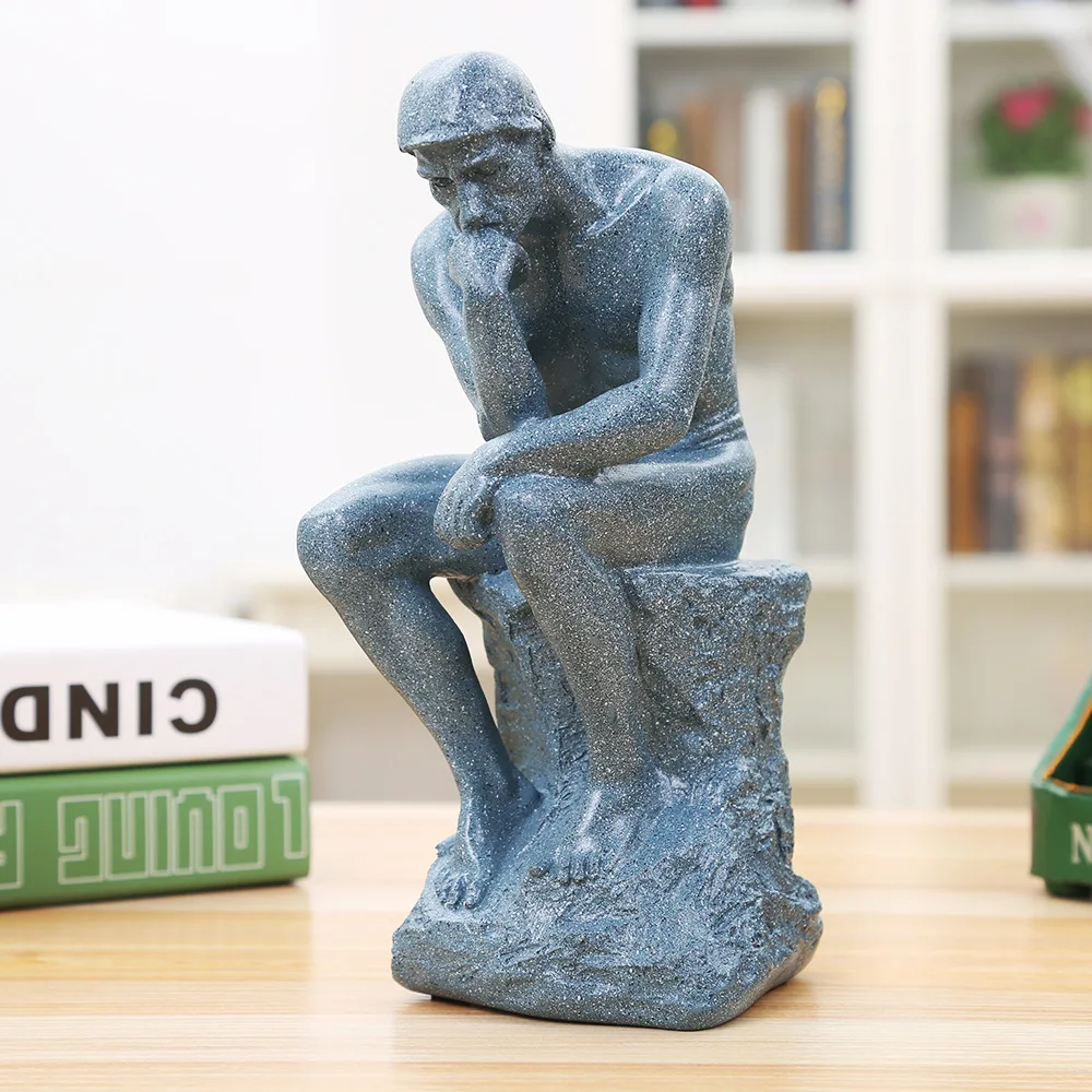 

Thinker sculpture statue art bookcase decoration creative resin decoration crafts