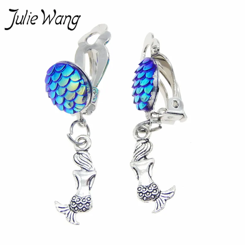 Julie Wang 2 Φ 12 мм серьги клипсы искусственное ремесло девушка мечта
