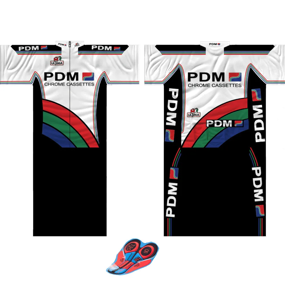 

PDM cycling jersey ropa Ciclismo bike wear jersey sets men short sleeve 9D gel pad bib shorts team cycling clothing MTB