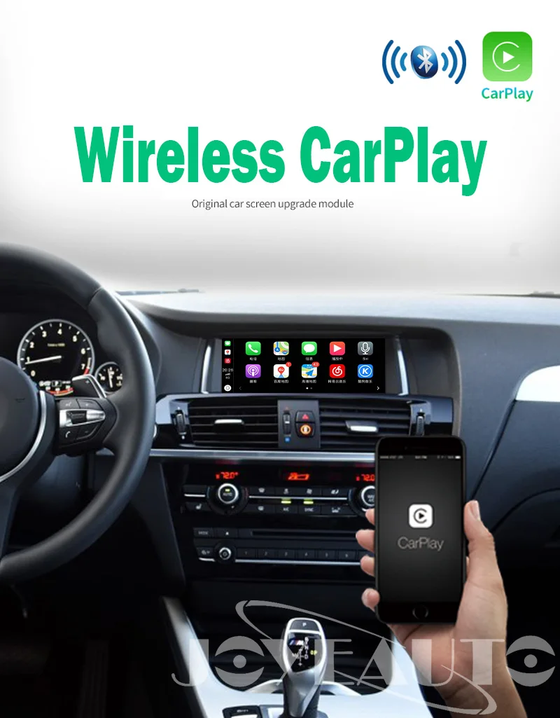 Joyeauto WI-FI Беспроводной Apple Carplay модернизации X3 X4 F25 F26 НБТ 2013-2016 для BMW для камеры заднего вида Waze Spotify