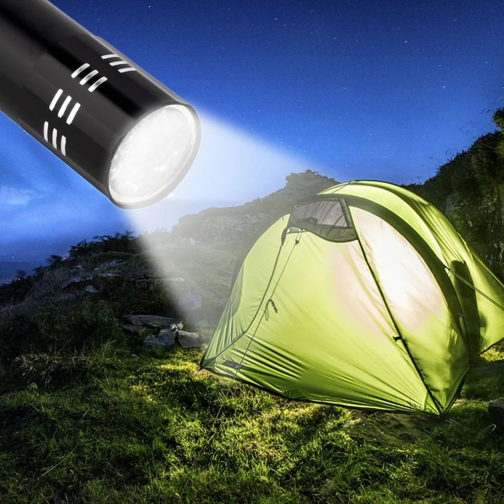 

1pcs Personalized Mini Aluminium 9 LED UV Flashlight Torch Ultra Violet Blacklight Detection Flashlight Lanterna de led