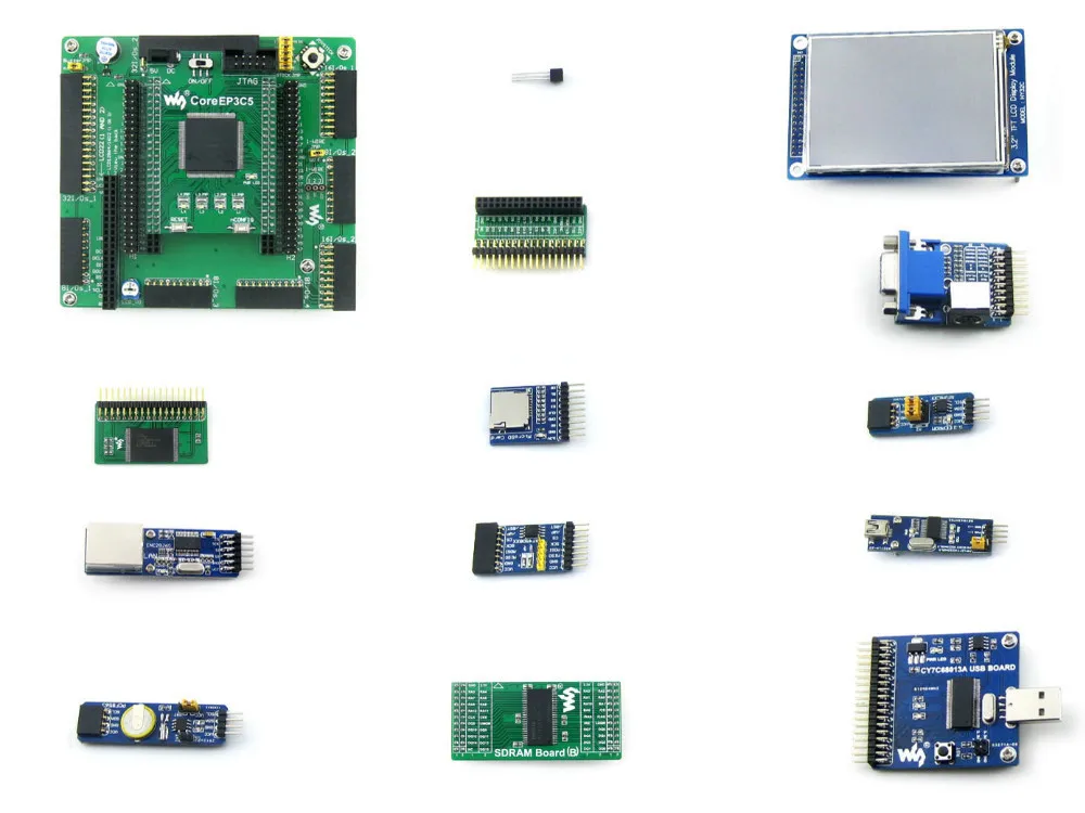 

Altera Cyclone Board EP3C5 EP3C5E144C8N ALTERA Cyclone III FPGA Development Board +13Accessory Module Ki t=OpenEP3C5-C Package A