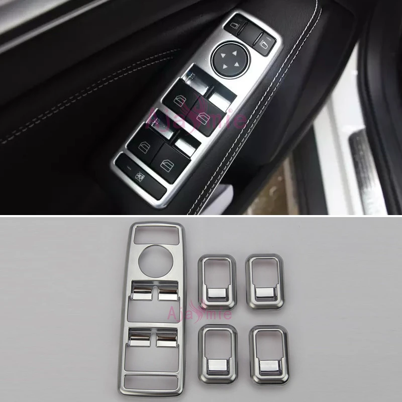Chrome Car Window Glass Button Cover Trim For Mercedes Benz A W176 B W246 C W204 E W212 Gla Cla W117 Cls W218 Glk Accessories Chromium Styling Aliexpress