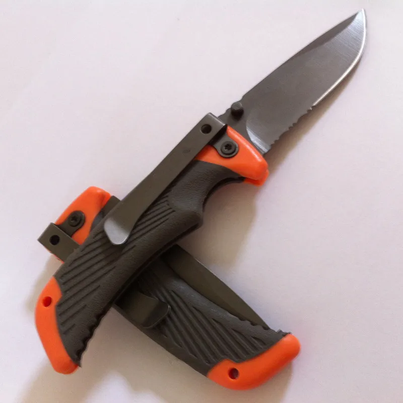 

12pcs/lot Compact Scout Serrated Folding Knife Outdoor Camping Survival Tactical Pocket EDC Tool With Box and Manual