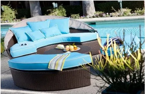 Rattan Sonnenbank Outdoor Mobel Wasserdichte Sonne Bett Outdoor
