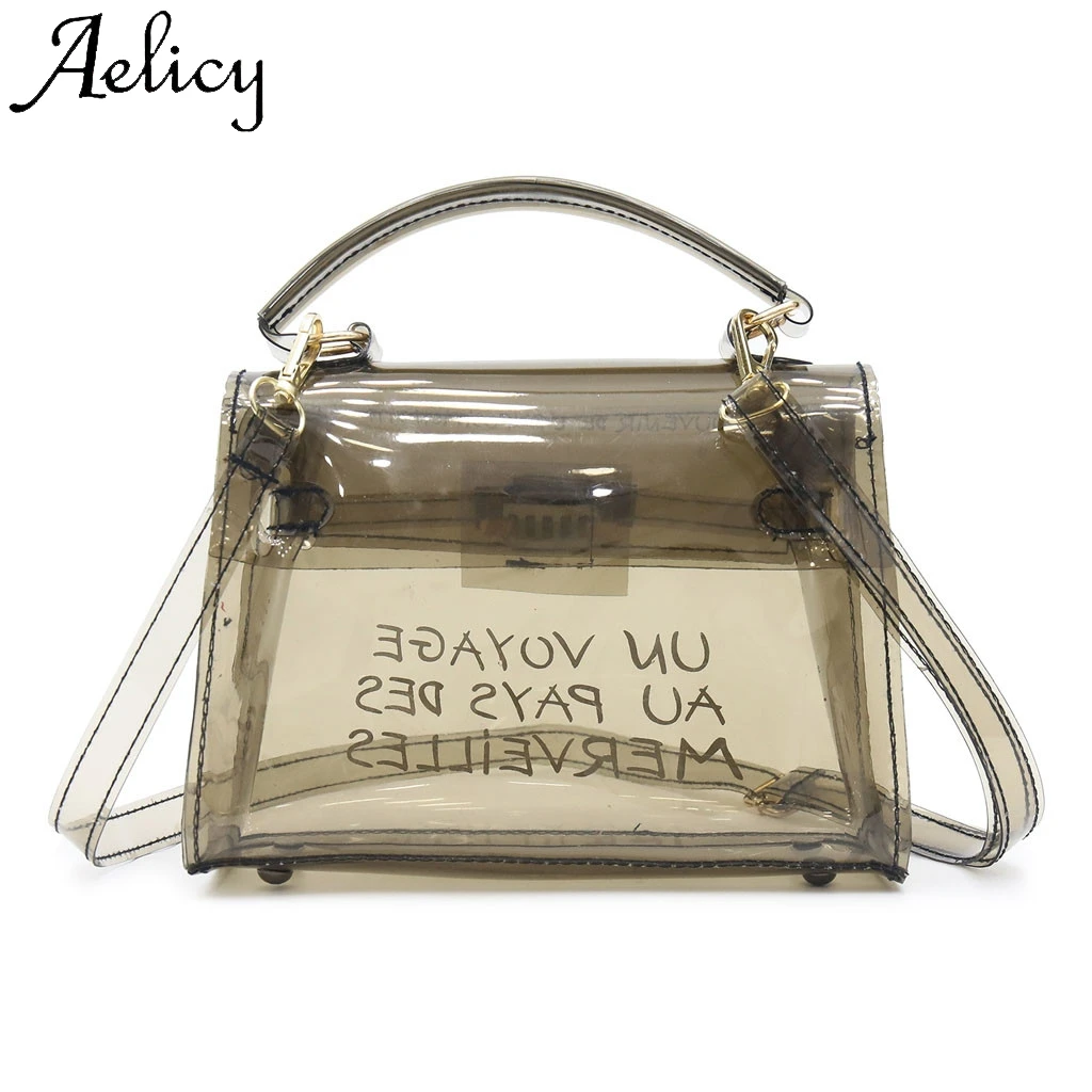 Aelicy Роскошные сумки на плечо для девочек Прозрачная женская сумка мессенджер