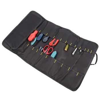 

MultifunctionTool Bag Foldable Roll Pouch Electrician Tools Storage Handbag instrument case tool belt electric tool organizer