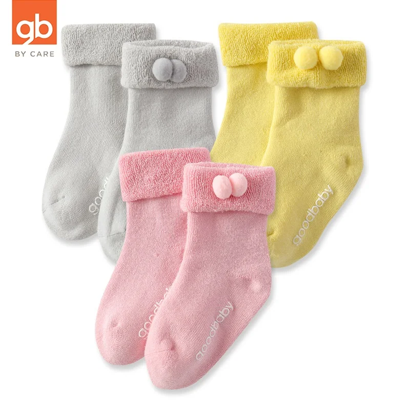 

Goodbaby 3 Pairs Baby Cotton Socks Sweet Macarons Pure Cotton Socks For Baby Spring Autumn Soft Comfortable Skin-friendly Socks