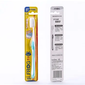 

Protection of gum series double gum toothbrush in the 0.02 mm and durable soft-bristle adult toothbrush color random