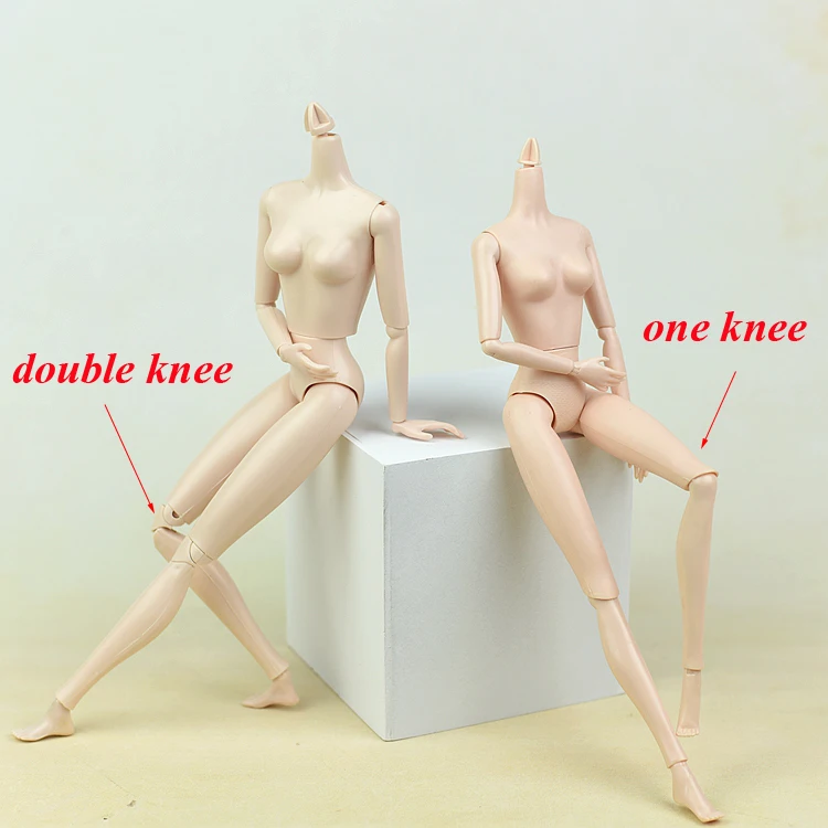 

2018 Doll Body White Skin /with 14 joint moveable Double Knee / Accessories for Xinyi OB Licca barbie toy doll Children Gift