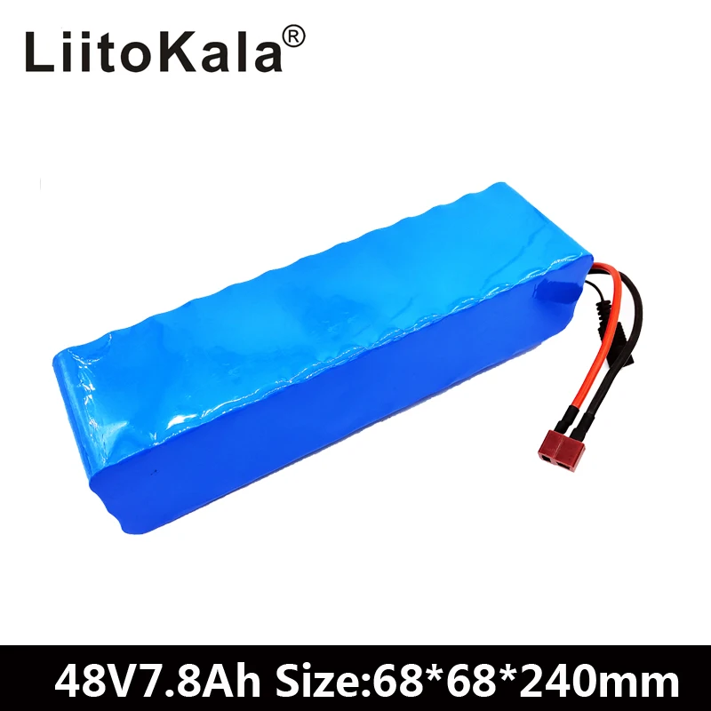 LiitoKala 48V 7.8AH 13S3P аккумулятор 48V 15AH 1000W Аккумулятор для электрического велосипеда 48V литий-ионный аккумулятор 30A BMS