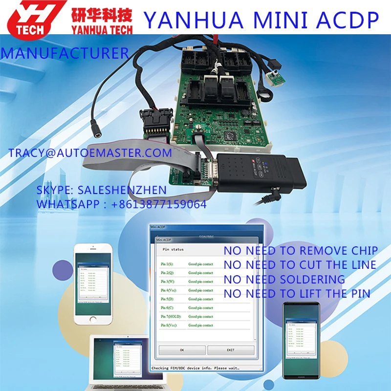 

Free ship! Yanhua Mini ACDP no solder programmer FEM Package for BMW F series FEM BDC add Key allkeylost/mileage reset DME ISN
