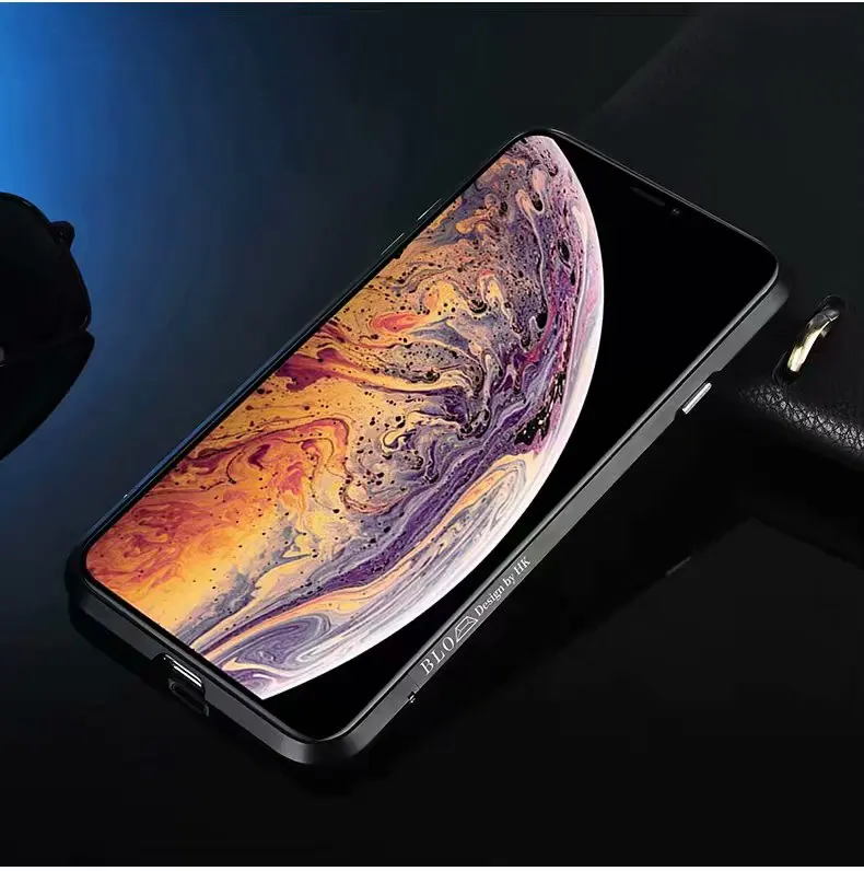 Высококачественный Роскошный Алюминиевый металлический бампер для iPhone XS Max X противоударный защитный чехол с металлической кнопкой