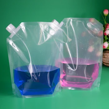 

2L Outdoor Lightweight Collapsible Foldable Water Bag Storage Bucket Hand Lifting Drinking Water Bag 100pcs/lot Free shipping