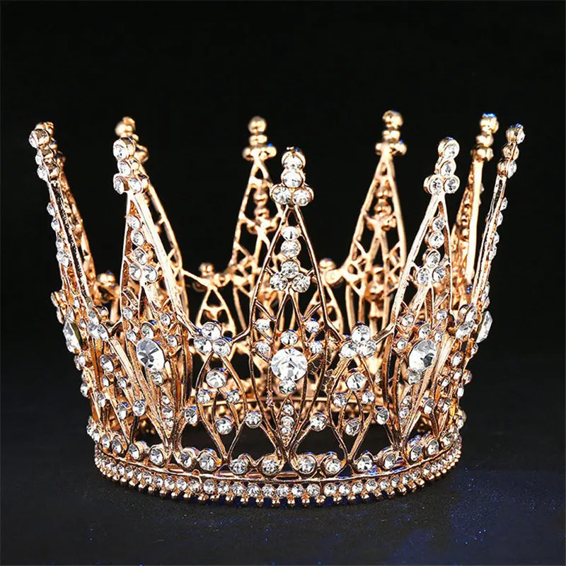 Moda pageant noiva tiara strass coroa acessórios