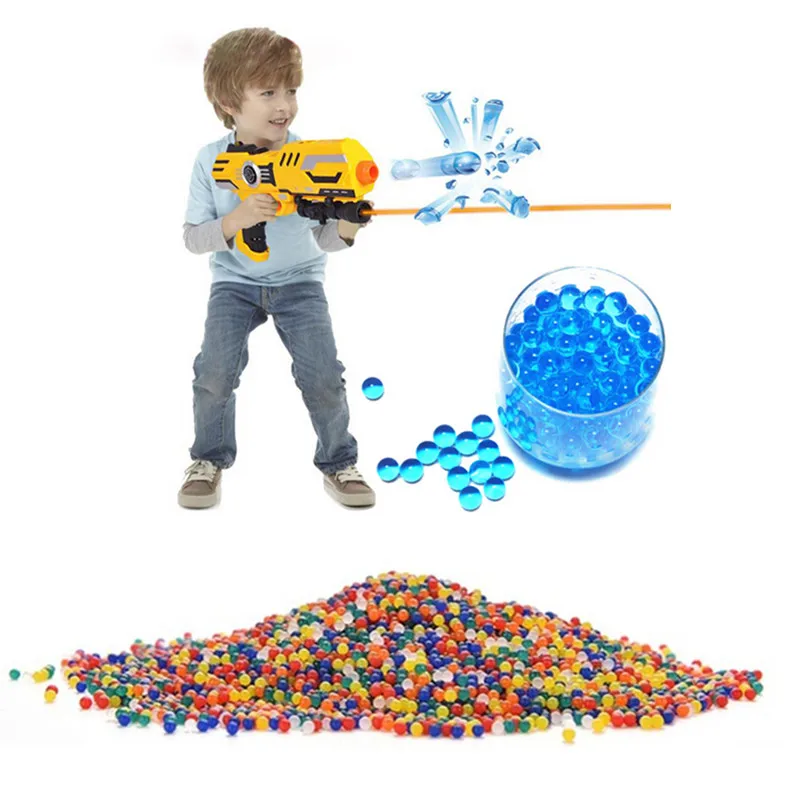 10000 Pcs Colorful Crystal Bullet Soft Bullet Water Gun Paintball Bullet Bibulous Orbeez Gun Toy