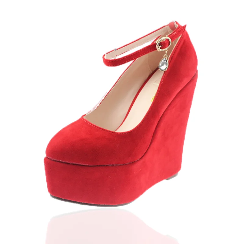 Black Hauts Compensées Talons Pompes 9cm 43 Plate Mariage forme De Femmes 15cm purple 30 Peu 15cm gray Avec Bouche Des gray 15cm Super Taille Heel Flock red 9cm Profonde Chaussures Grande black 9cm Printemps qP1YO0w
