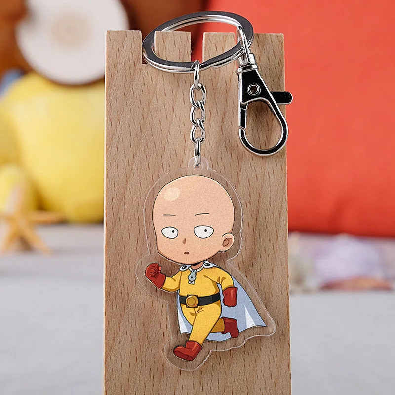 Аниме one Punch Man брелок мультфильм рисунок акриловое кольцо для ключей