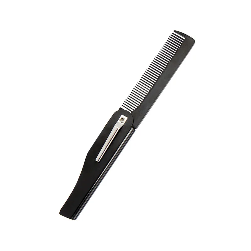 

Men Women Beauty Handmade Folding Pocket Clip Hair Moustache Beard Comb Portable