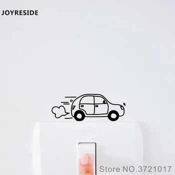 

JOYRESIDE Car Cute Funny Light Switch Small Wall Decal Vinyl Sticker Room Decor Art Removable Home Mural Poster Design XY135