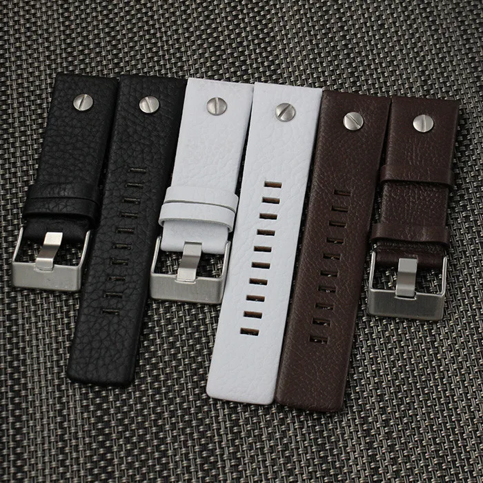 

22mm 24mm 26mm 28mm Watchband for Diesel DZ7313/22/7257 Watch Band Wrist Strap Pin Buckle Belt Bracelet Black Brown